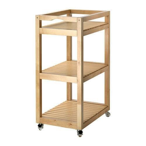 IKEA MOLGER troli  kayu  beech 33x47x76cm Shopee Indonesia