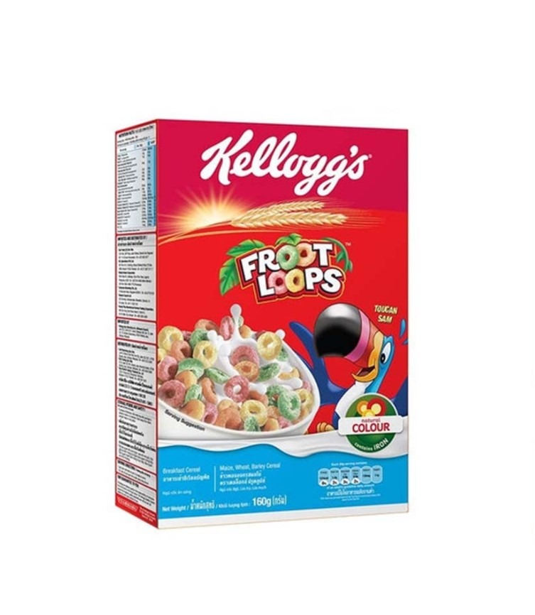 Kelloggs Froot Loops  150 gr Cereal Ring rasa buah Sereal Kellogg's