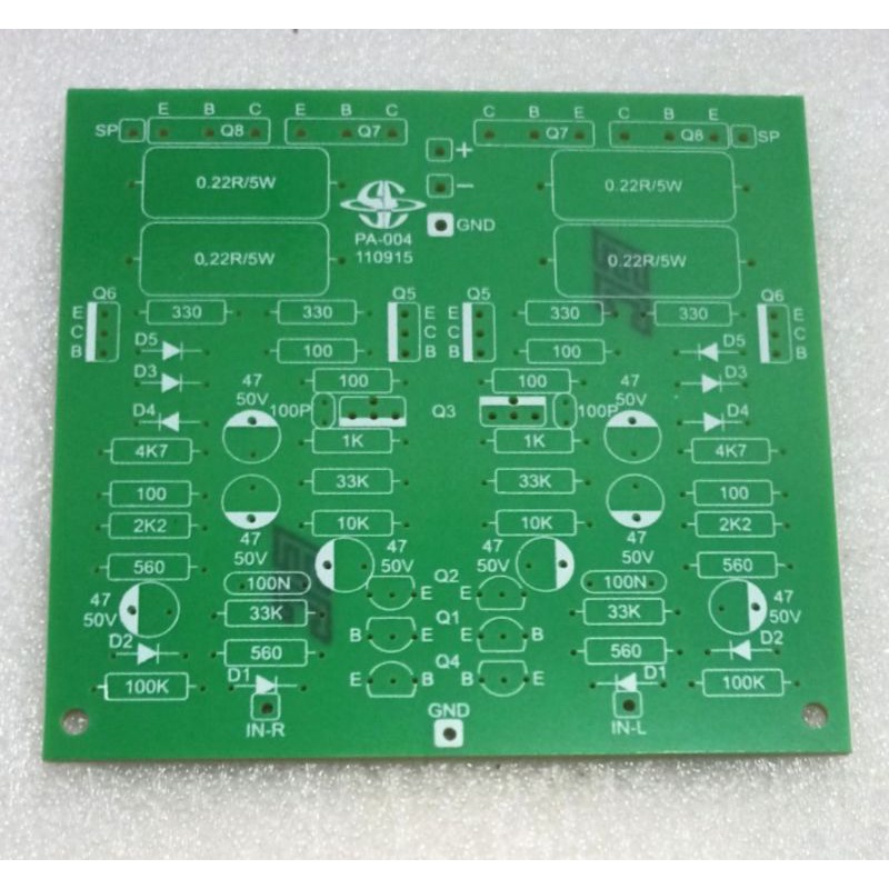 PCB 150W OCL Stereo Power Amplifier PA-004