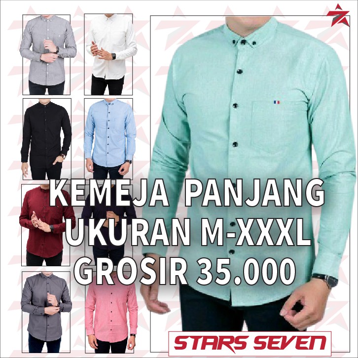 Trend kemeja pria terbaru 2025- kemeja pria lengan panjang- baju putih polos kemeja hitam polos pria