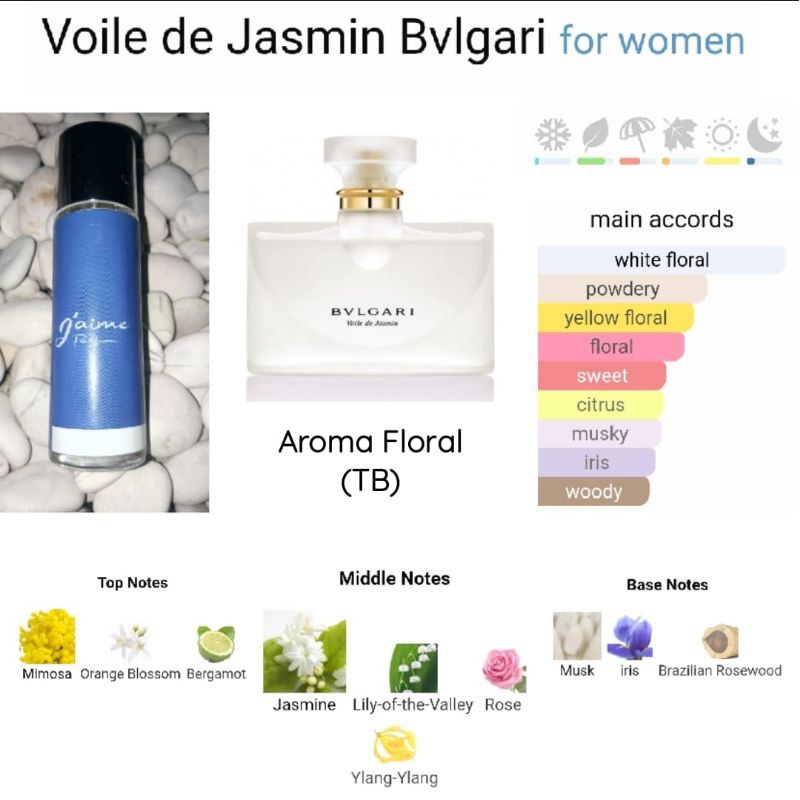 J'aime Inspired Parfum Bvlgari Voile De Jasmin for Women 35 ml