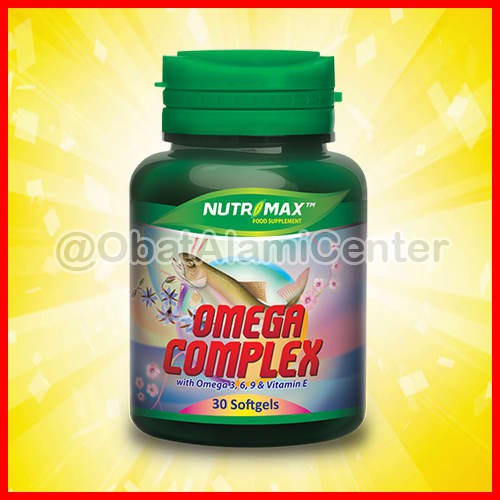 Nutrimax Omega Complex With Omega3,6,9 & Vitamin E Isi 30 Minyak Ikan Salmon Untuk Buat Jantung Otak
