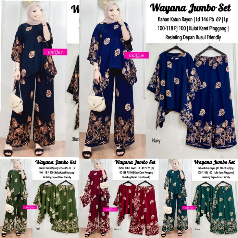 SETELAN WANITA WAYANA JUMBO SET//SETELAN JUMBO WAKA WAKA MUSLIM SANCAKA