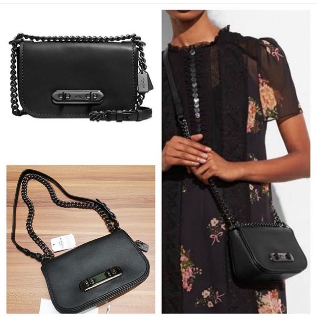 COACH SWAGGER CROSSBODY BLACK MATTE