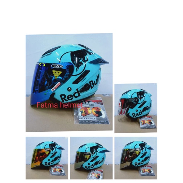 HELM KYT GALAXY R PAKET GANTENG STIKER RED BULL
