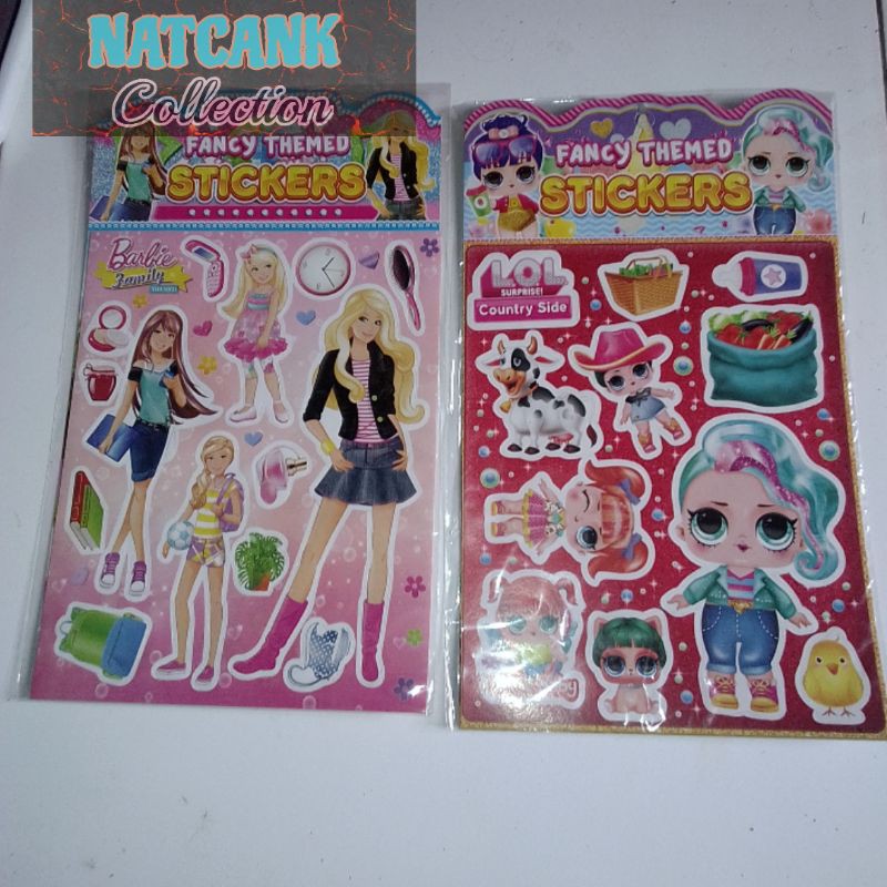 

stiker aktivity 3in1 karakter perempuan FANCY THEMED
