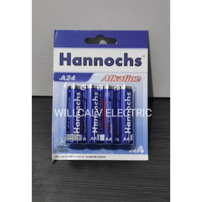BATERAI HANNOCHS ALKALINE A24 AA A2 / BATERAI HANNOCHS ALKALINE AA A2 ISI 4