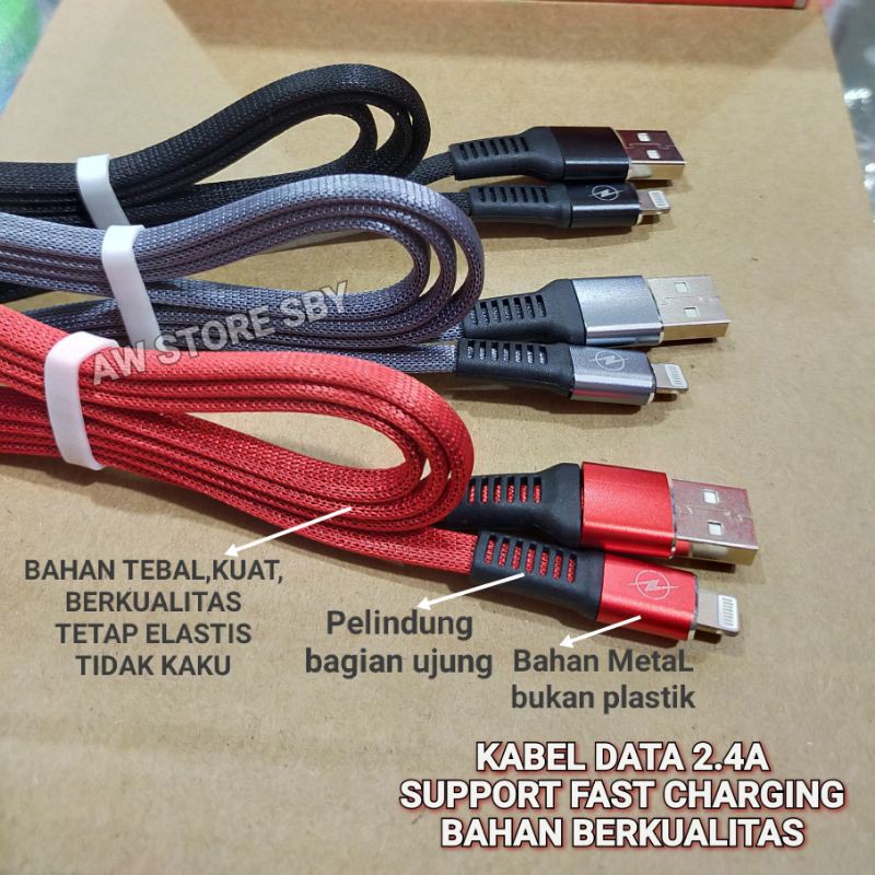 KABEL DATA FAST CHARGING MICRO USB/  TYPE C/ KABEL IPHONE/ KEROLLA Z-BOX