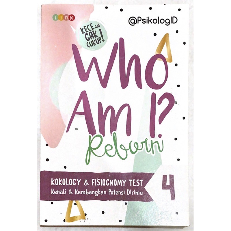 Buku Kokology & Fisiognomy Test Who Am I? Reborn 4 Preloved Genre Psikologi