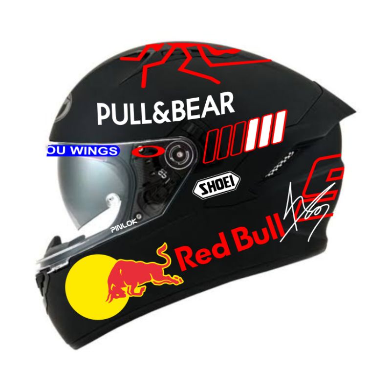 stiker helem Marquez wajib polos