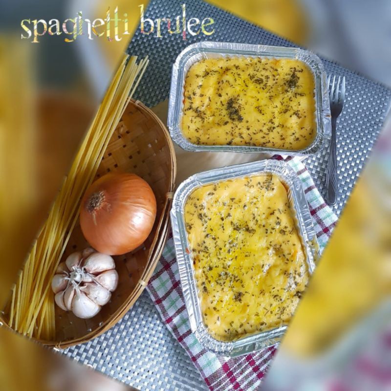 

Spaghetti Brulee Panggang Saus Keju