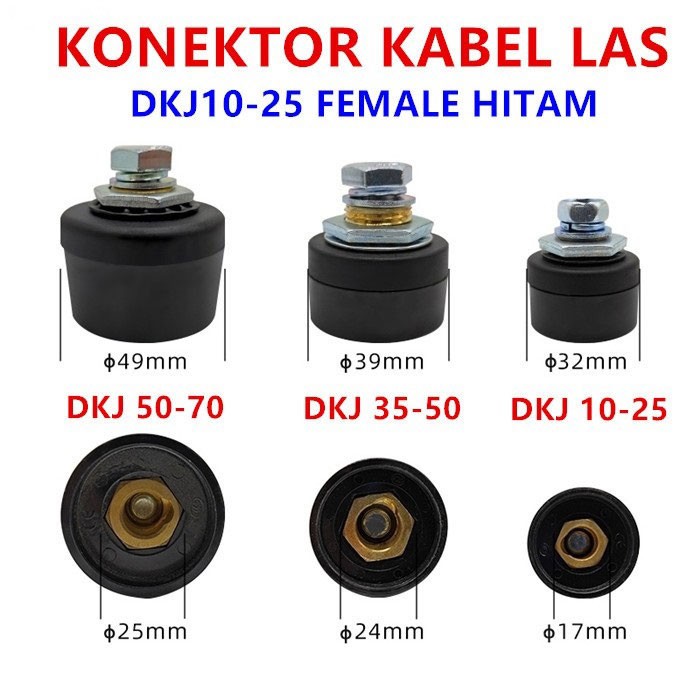 Kabel Konektor Las Male Female DKJ 10-25mm Cable Socket Connector 1SET