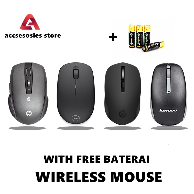 Wireless Mouse S1000/S9000 N100 WM126 tanpa wayar diam merasa nyaman - hitam