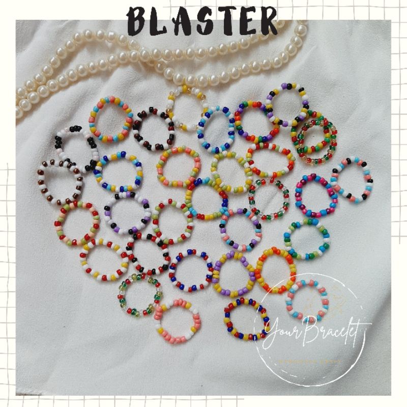 [R4]PRE ORDER! Blaster | Cincin manik | Ring beads | Korean Ring | Cincin idol kpop | Cincin lucu