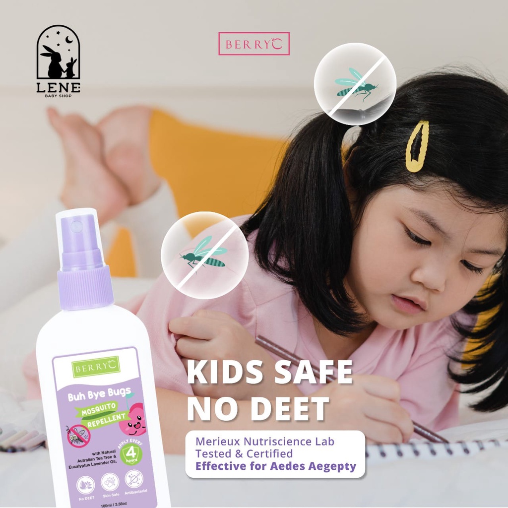 Berry C Buh Bye Bugs Mosquito Repellent 100ML - Anti Nyamuk untuk Anak