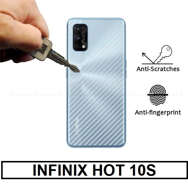 Garskin Carbon Infinix Hot 10s Back Skin Handphone Infinix Hot 10s