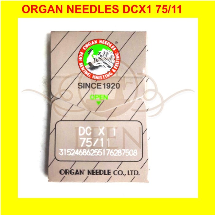 Jarum Organ DCx1 11 Original Japan DC x 1 Needles Jahit Obras LEEN