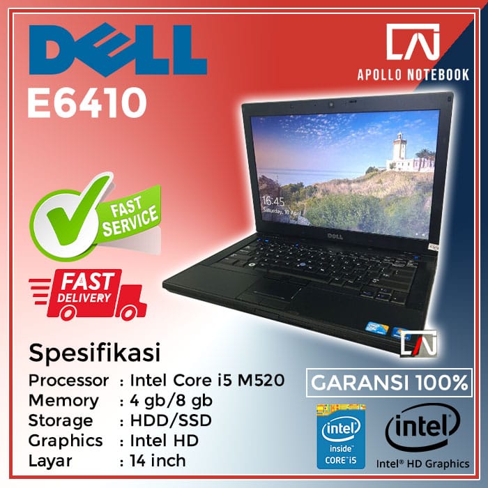 Dell Latitude E6410 Core i5 - RAM 4 GB -  Second Mulus Bergaransi - 4GB 320GB