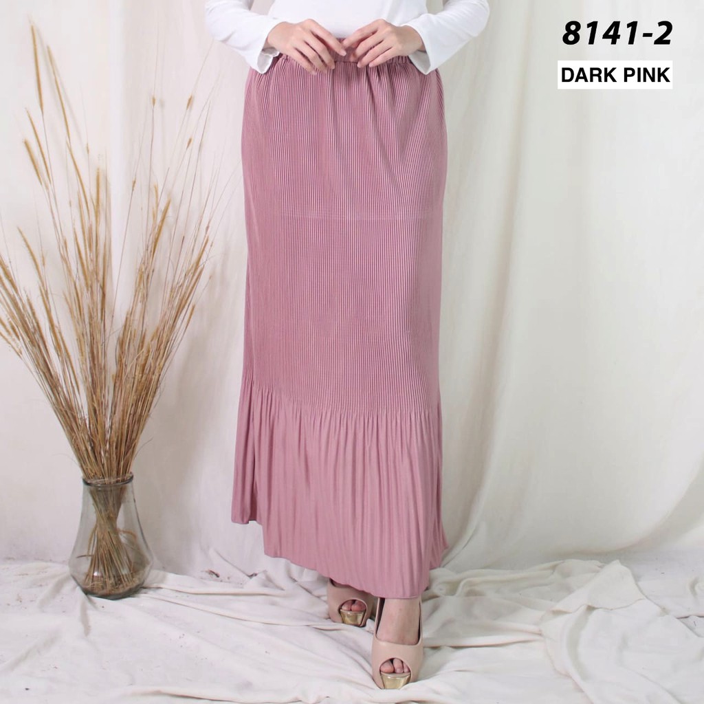 ROK PLISKET MURAH 8141 PLEATED SKIRT WANITA LUVALINE SUPER MURAH KUALITAS BAGUS TERMURAH