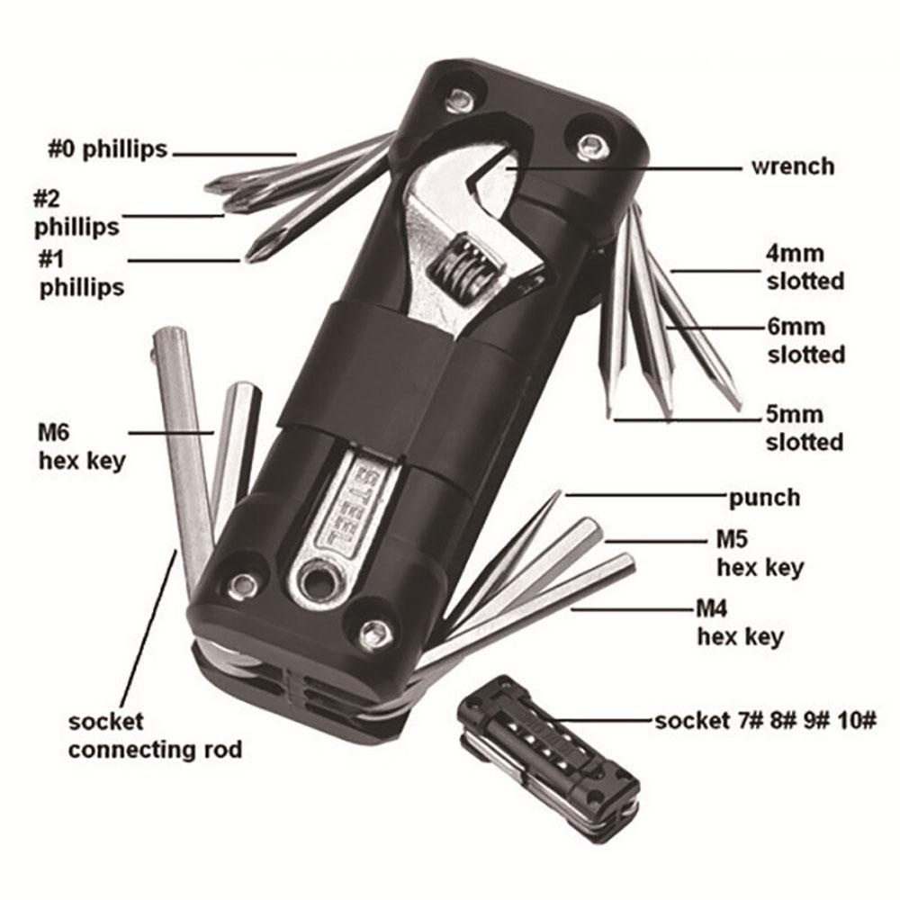 Lanfy Alat Perbaikan Sepeda Bersepeda Luar Ruangan MTB Sepeda Jalan Multifungsi Tool Kits