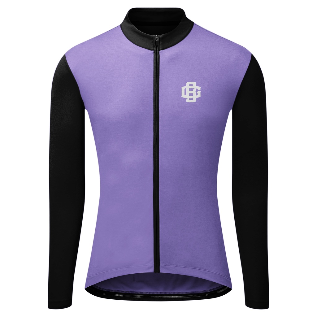 BAJU JERSEY SEPEDA AERO ROADBIKE LENGAN PANJANG - BADGEAR PURPLE LENGAN PANJANG
