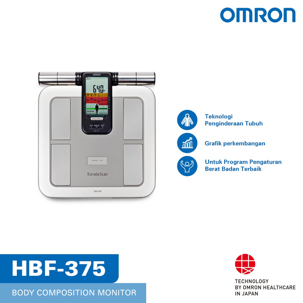 TIMBANGAN OMRON KARADA SCAN HBF 375 / BODY FAT COMPOSITION MONITOR  / TIMBANGAN LEMAK KARADA SCAN OMRON