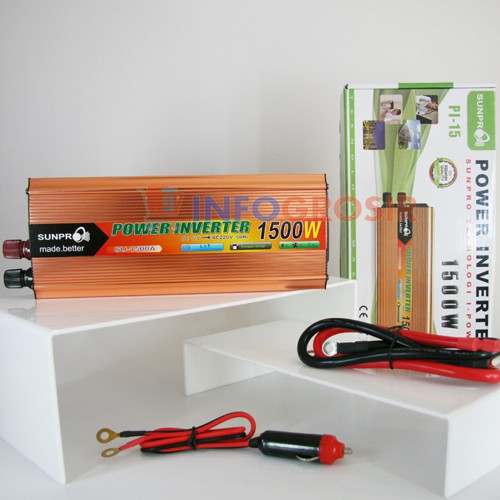 Power Inverter 1500 Watt Sunpro PI-15 Mengubah Arus Dc Menjadi Ac