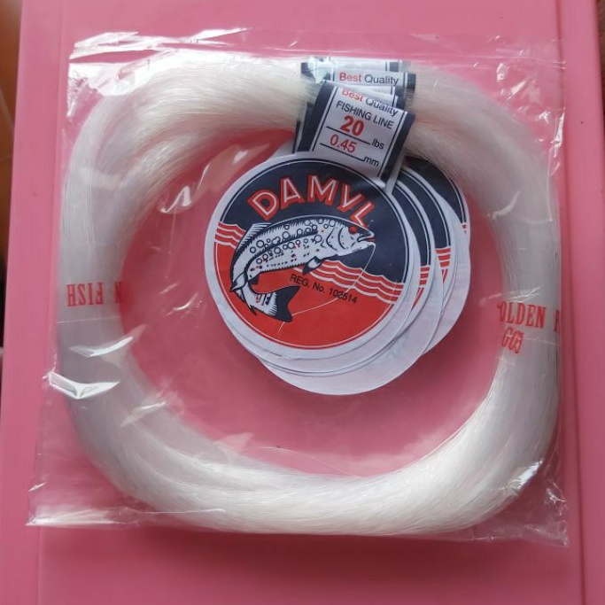 Senar / tali pancing Damyl putih no 20, diameter 0.45 mm