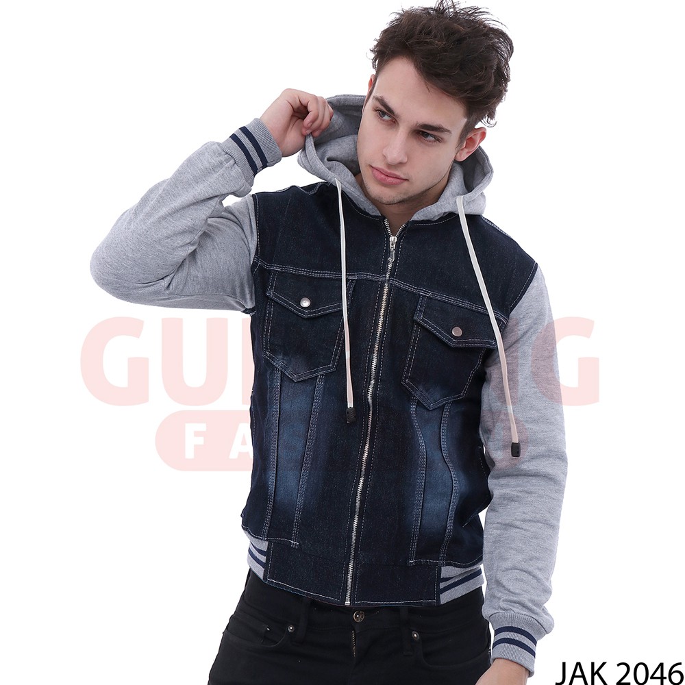 Jaket Denim Keren Casual Pria Banyak Warna - JAK (COMB)