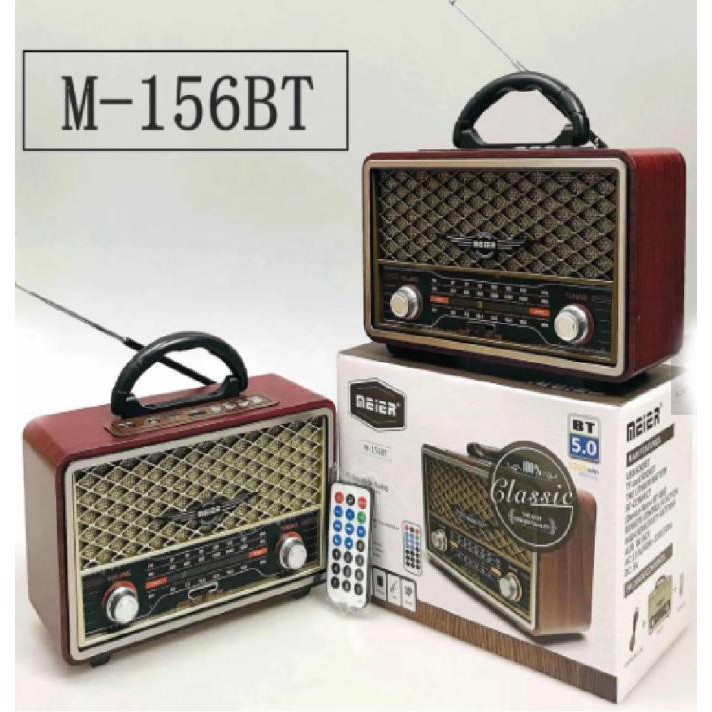 Koko1_Shopp | Radio Klasik Jadul Resto Meier 156 Bt Fm Am Sw Aux Usb Scd
