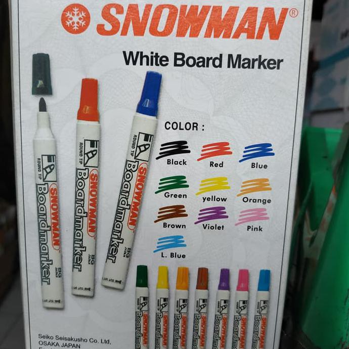 

spidol snowman white board 1 dus isi 12