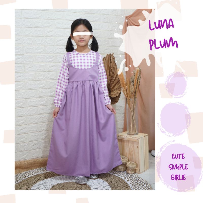 Gamis Luna by ollet / gamis anak katun jepang / gamis anak toyobo 1 - 11 tahun / gamis anak perempuan