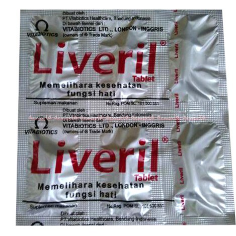 Liveril Tablets 30Tablet Liver Function Obat Kerusakan Hati Lever Lefer Liver rin