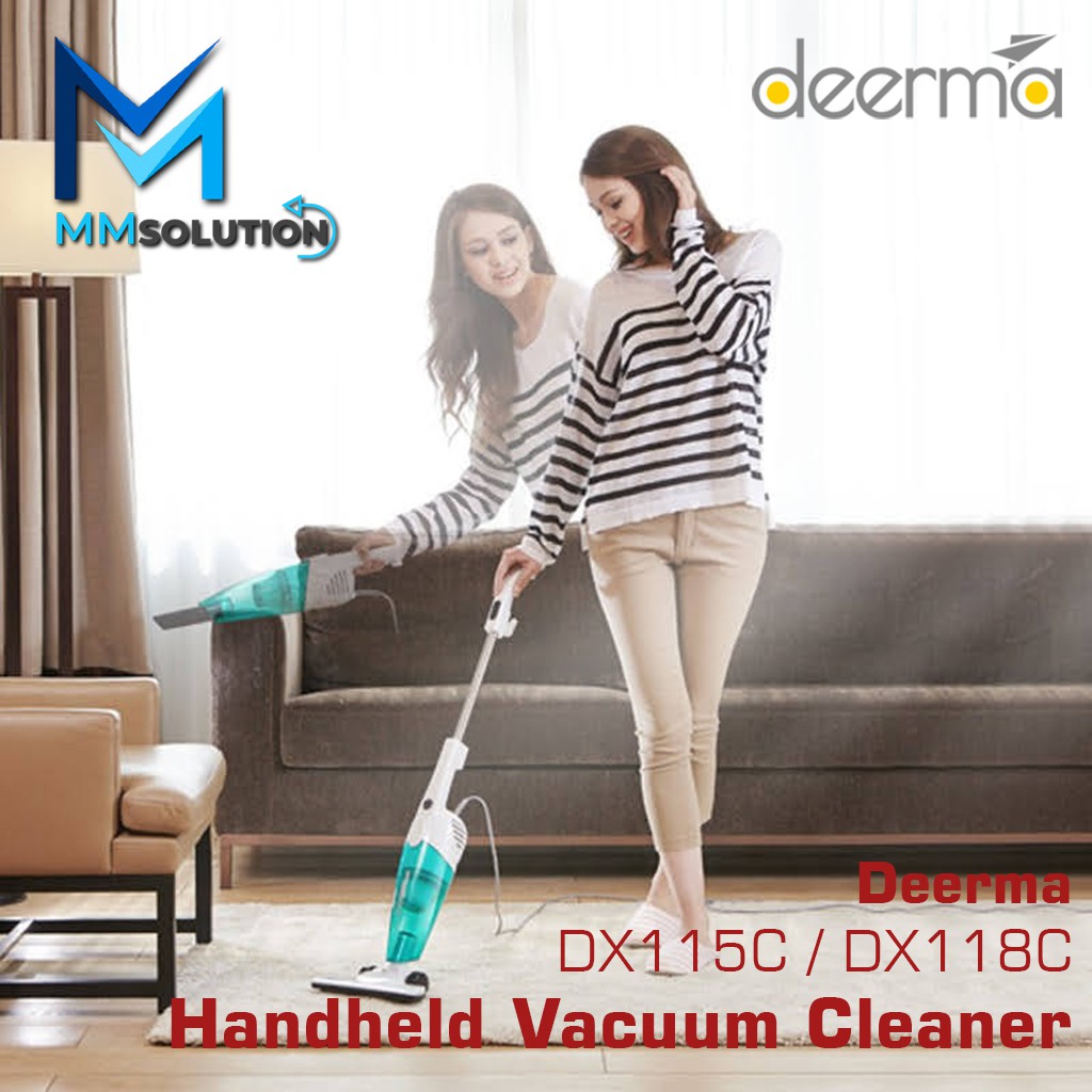 Deerma DX115C / DX118C Portable Handheld Vacuum Cleaner Household Silent Strong / Vacum Cleaner / Penyedot Debu