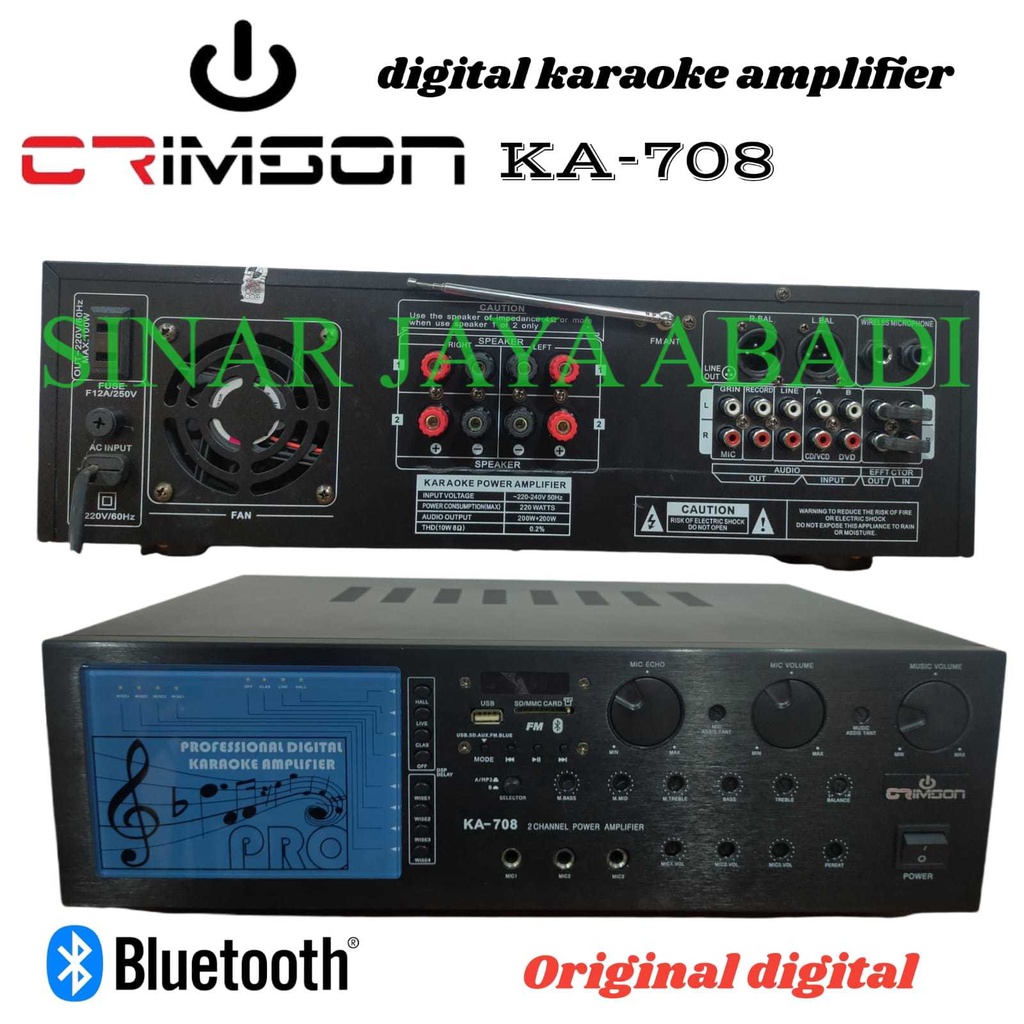 AMPLI DIGITAL KARAOKE CRIMSON KA-708 400 Watt ORIGINAL