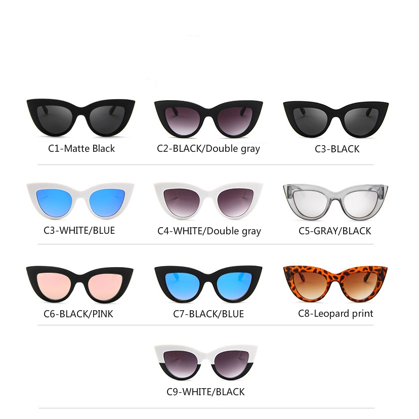 European and American retro cat eye trend personality fashion men and women sunglasses