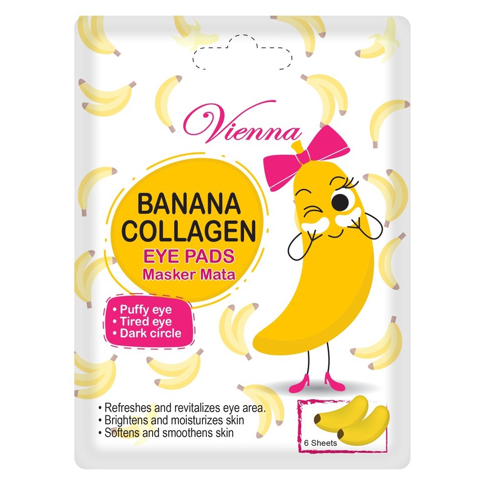 VIENNA Banana Collagen Eye Pads 6 sheet Masker Mata