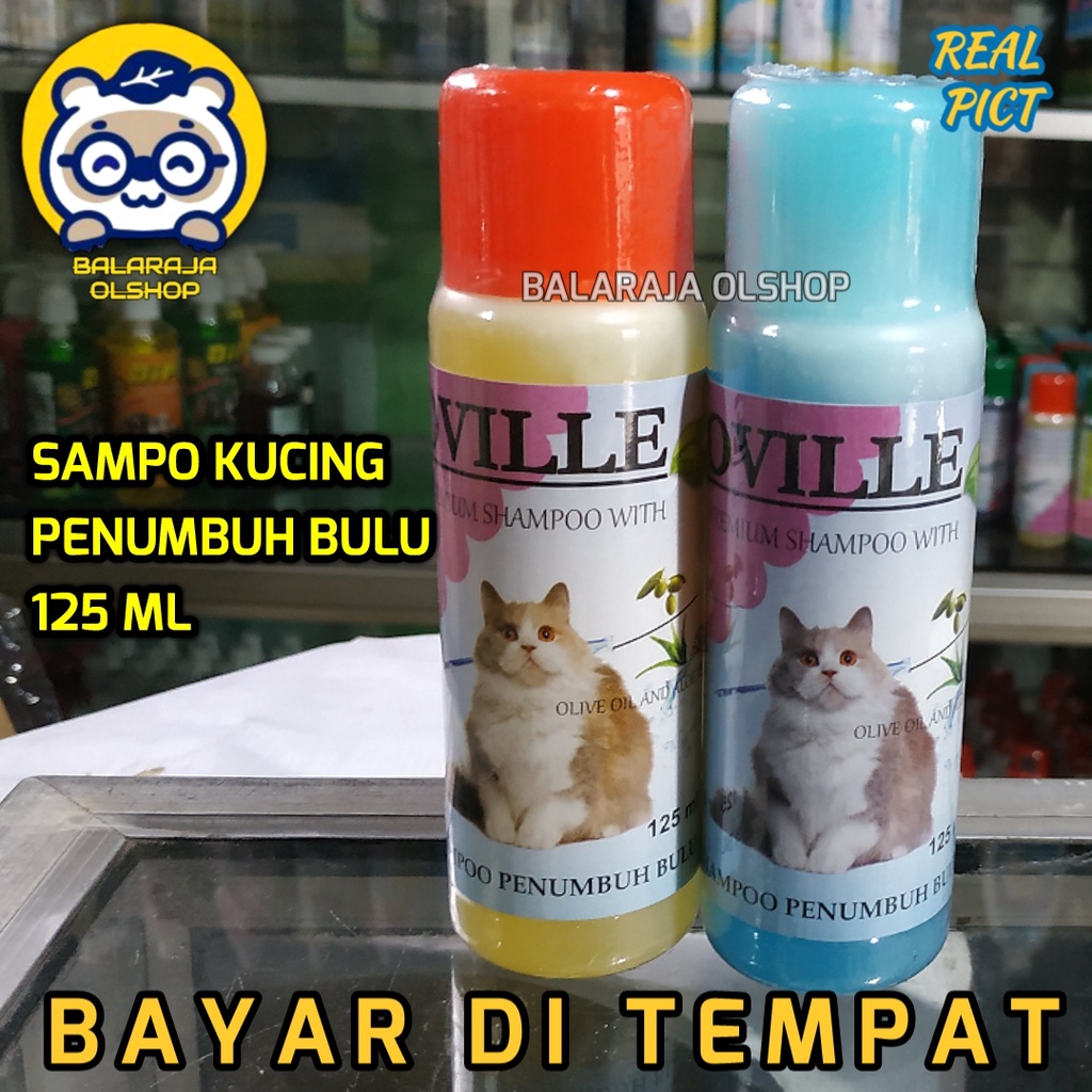 SHAMPO KUCING PENUMBUH BULU RONTOK MELEBATKAN BULU KUCING OVILLE PREMIUM SHAMPOO 125ML