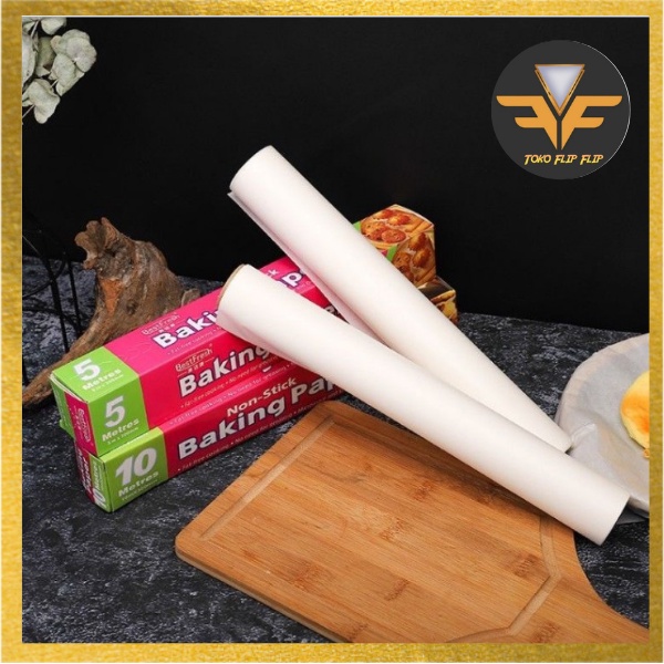 Baking Paper Kertas Minyak Baking Kertas Roti Alas Roti Silicone Oil Paper - Non-Stick Kertas Roti Baking Paper 5M/10M