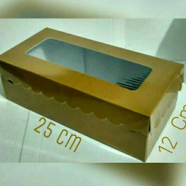 

BOX BOLU GULUNG / BOX MIKA KACA / DUS KUE UKURAN 12 x 25
