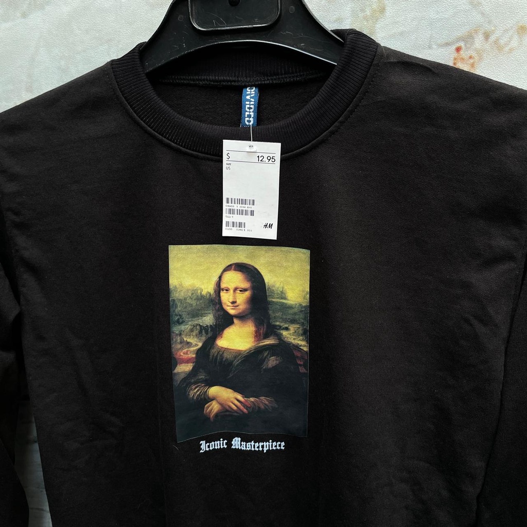 H&amp;M Crewneck Monalisa / Sweater HnM Original Sweatshirt Pria Wanita