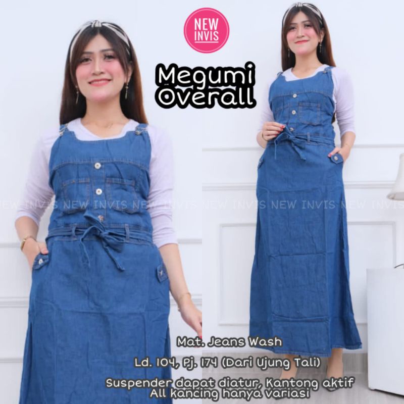 Megumi overall bahan jeanswash