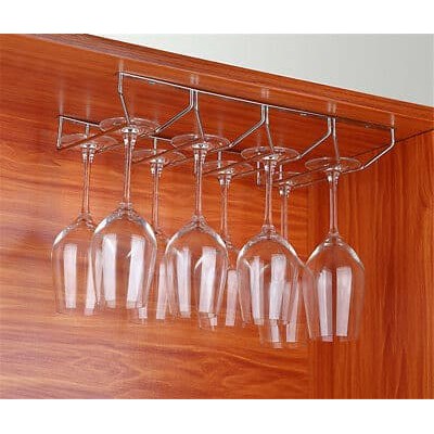 4 Baris Rak Gantung Gelas Wine - 4 Row Wine Glass Hanger Rack