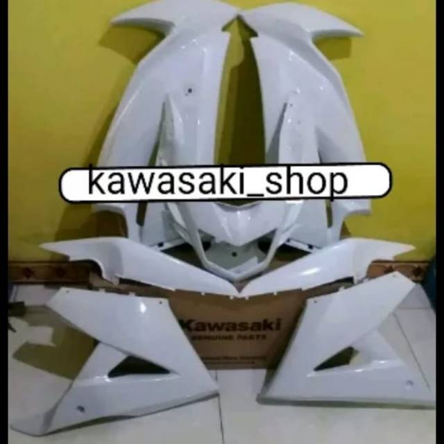 Fairing body ninja rr new full set putih fairing atas bawah putih polos ninja rr new