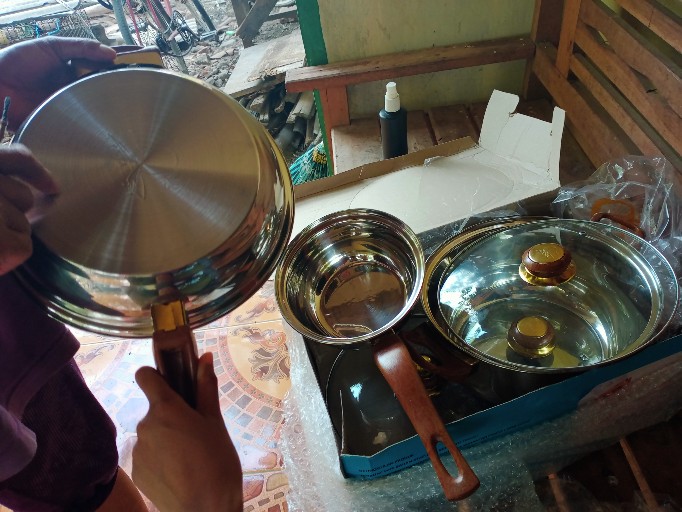 Q2 7206 Panci Set Stainless Steel 6 Pcs Set Q2-7206