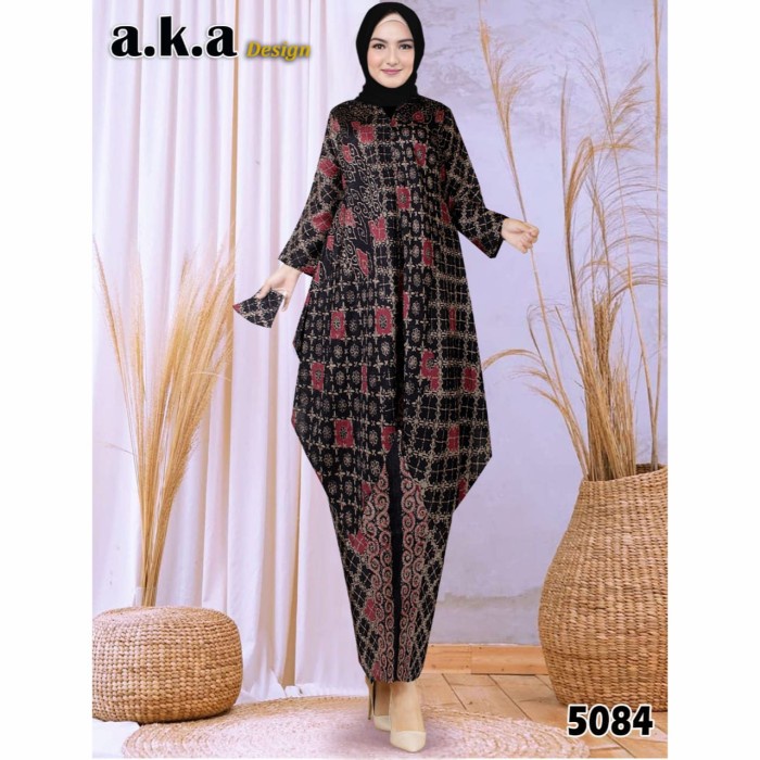 stelan batik pesta wanita viscose semi sutra / stelan rok wanita batik