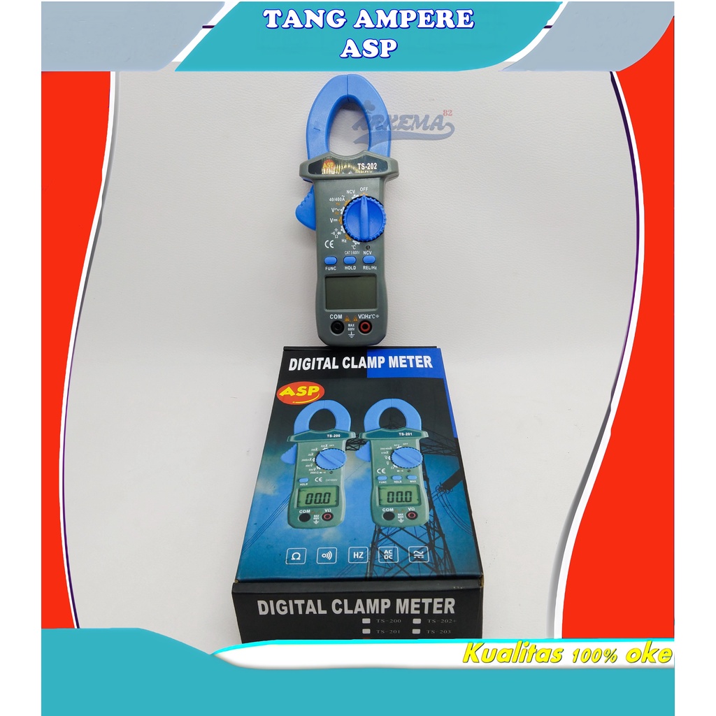 TANG AMPERE DIGITAL CLAMP METER TS-202+ | ALAT TEST / UKUR AMPER LISTRIK DAN ELCO / KAPASITOR