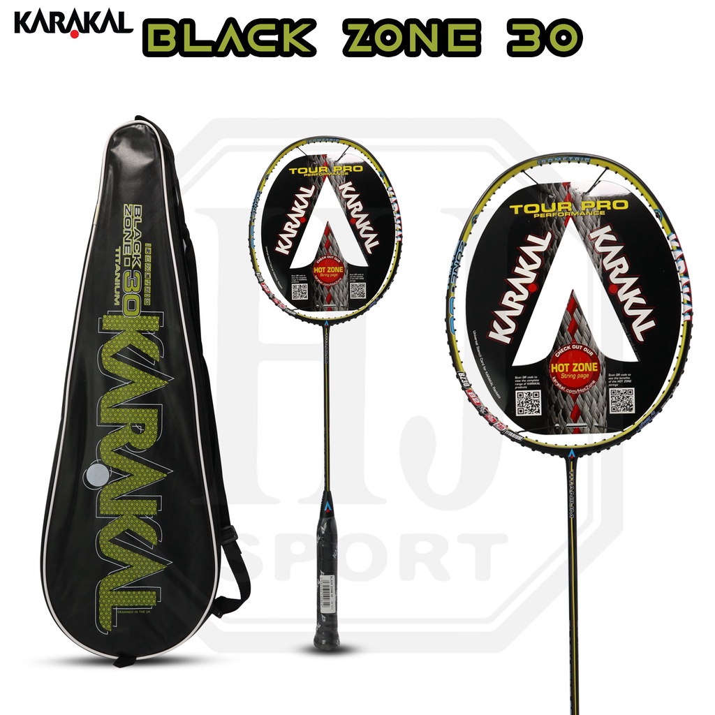 Raket Original Karakal Black Zone 30 Bonus Senar Tas Kaos Badminton