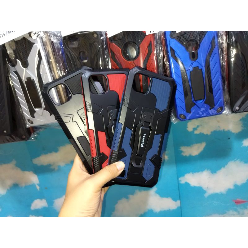 Realme C20 I-Crystal Robot Silikon Ring Standing Cover Casing HP Hardcase