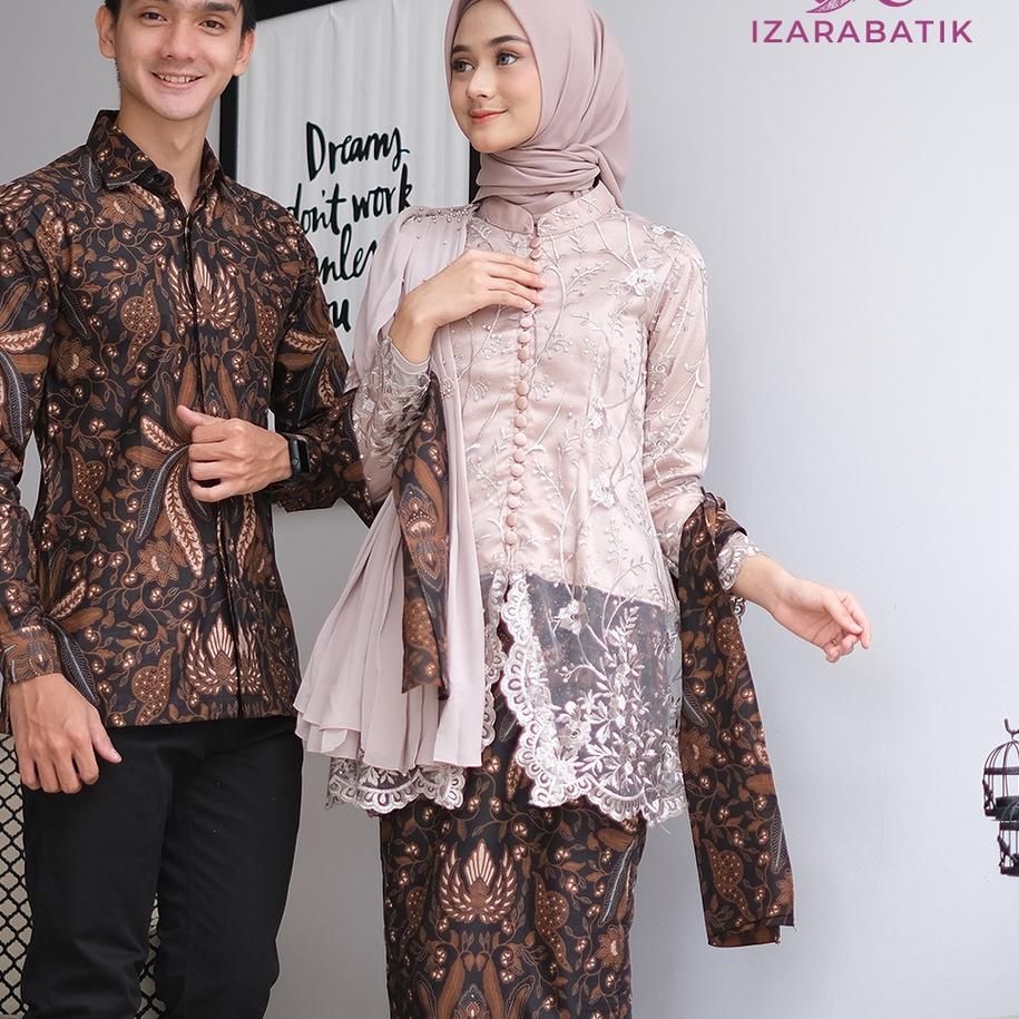 국 Couple Putri Cream - Gaun Kebaya Batik Modern Berkualitas
